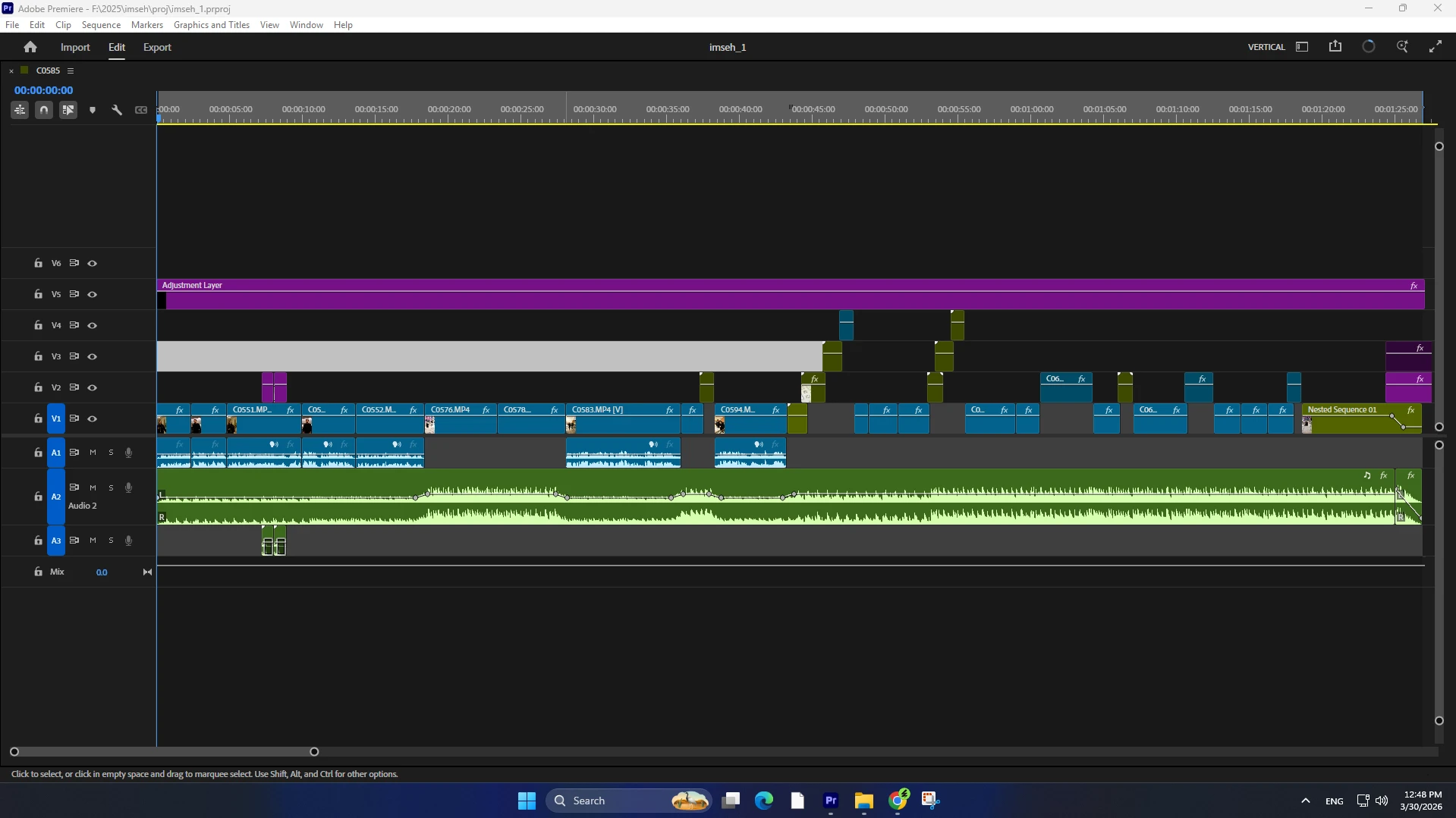 Imseh editing timeline 1