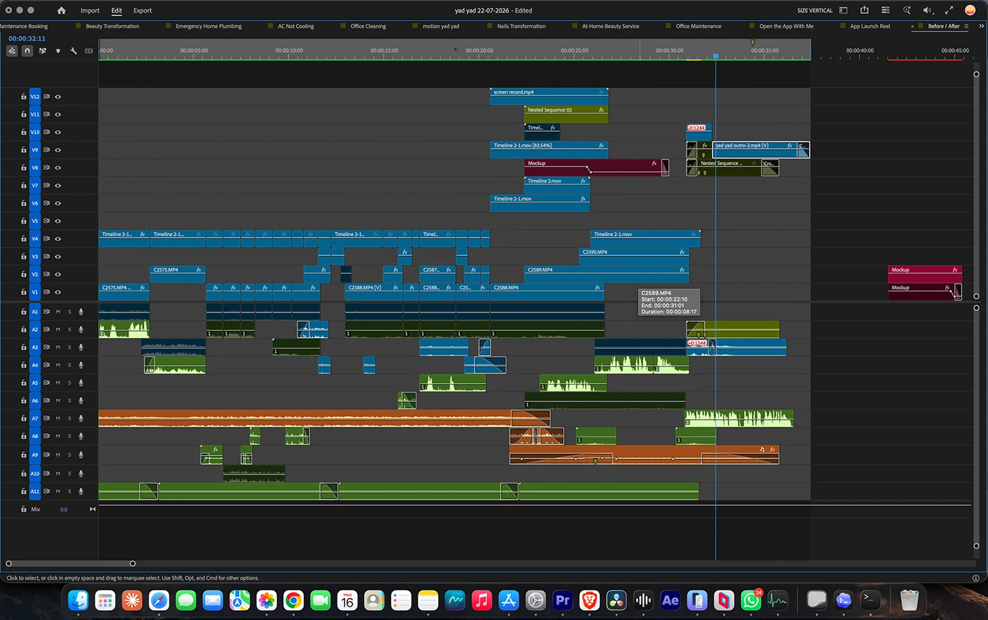 YAD YAD App editing timeline 3